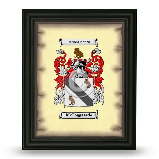 McToggearde Coat of Arms Framed - Black