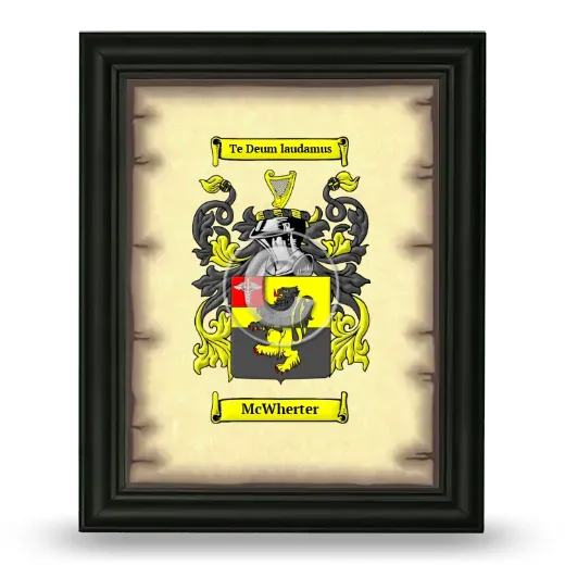 McWherter Coat of Arms Framed - Black