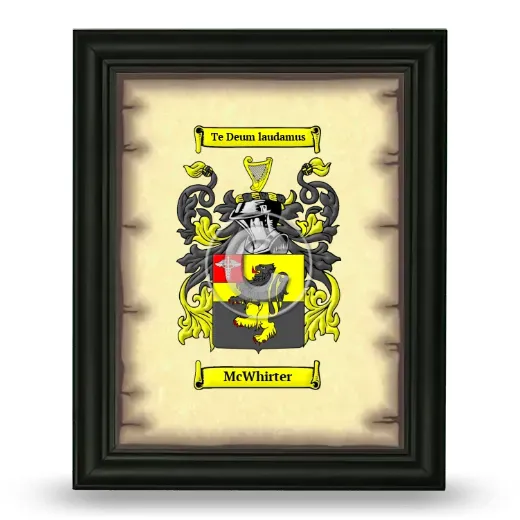 McWhirter Coat of Arms Framed - Black