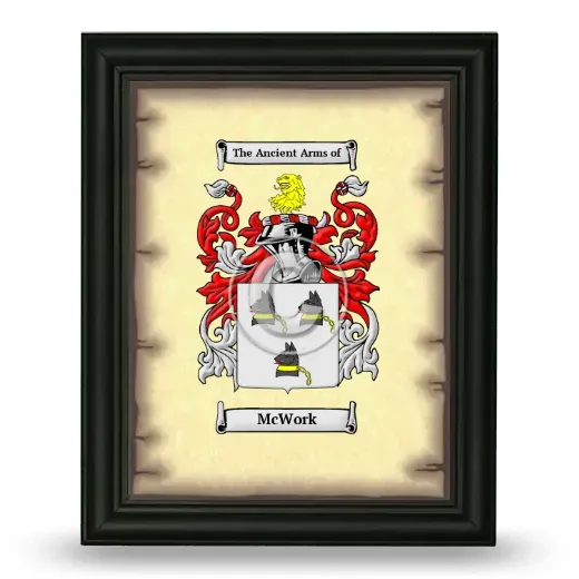 McWork Coat of Arms Framed - Black