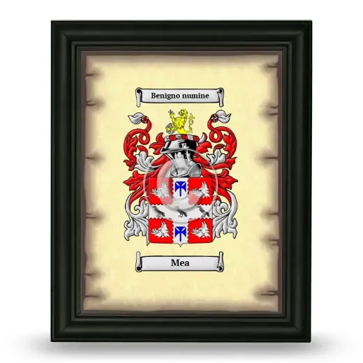 Mea Coat of Arms Framed - Black
