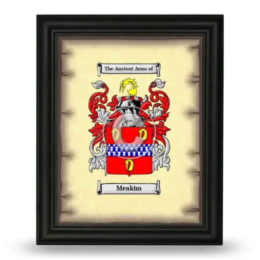 Meakim Coat of Arms Framed - Black