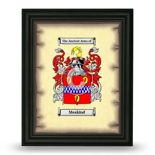 Meakind Coat of Arms Framed - Black