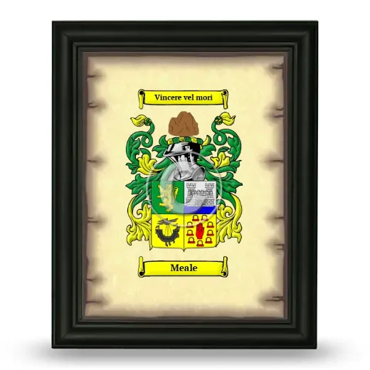 Meale Coat of Arms Framed - Black