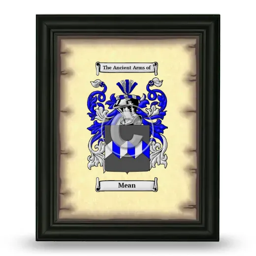 Mean Coat of Arms Framed - Black