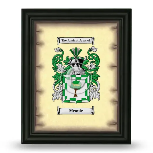 Meanie Coat of Arms Framed - Black