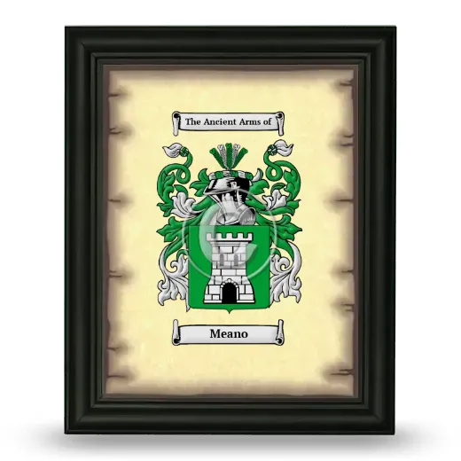 Meano Coat of Arms Framed - Black