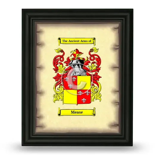 Mease Coat of Arms Framed - Black