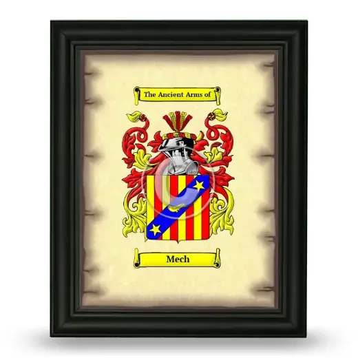 Mech Coat of Arms Framed - Black