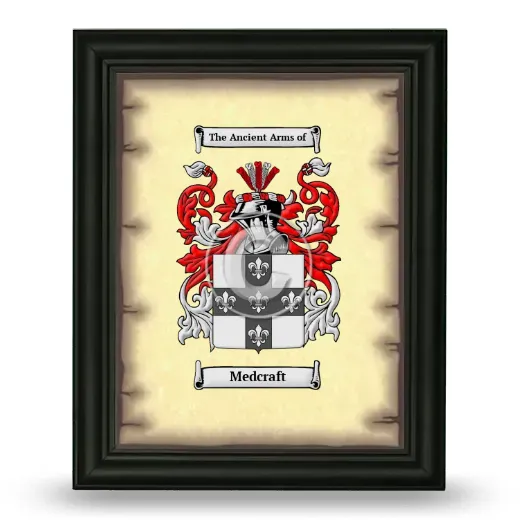 Medcraft Coat of Arms Framed - Black