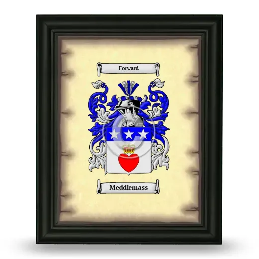 Meddlemass Coat of Arms Framed - Black