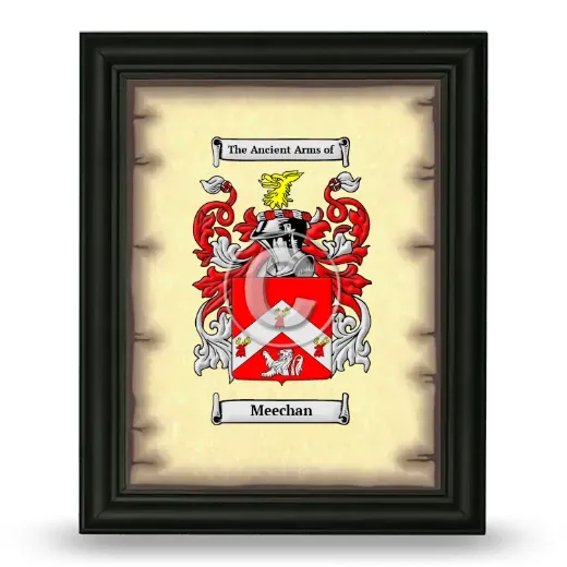 Meechan Coat of Arms Framed - Black
