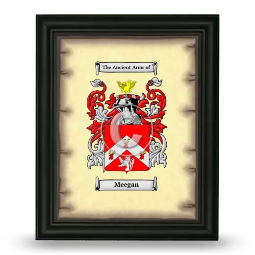 Meegan Coat of Arms Framed - Black