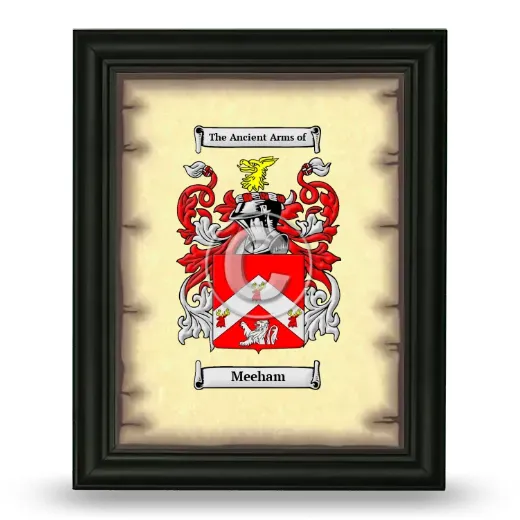 Meeham Coat of Arms Framed - Black