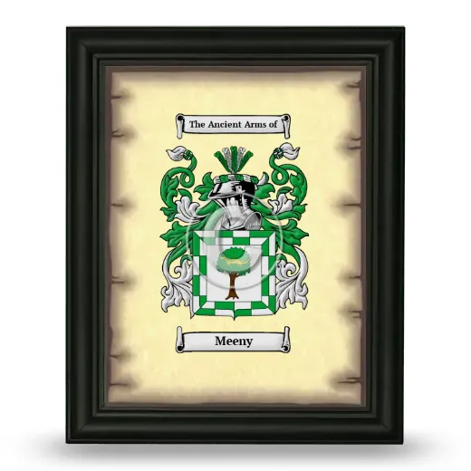Meeny Coat of Arms Framed - Black