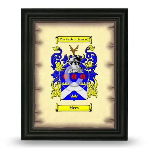Mees Coat of Arms Framed - Black