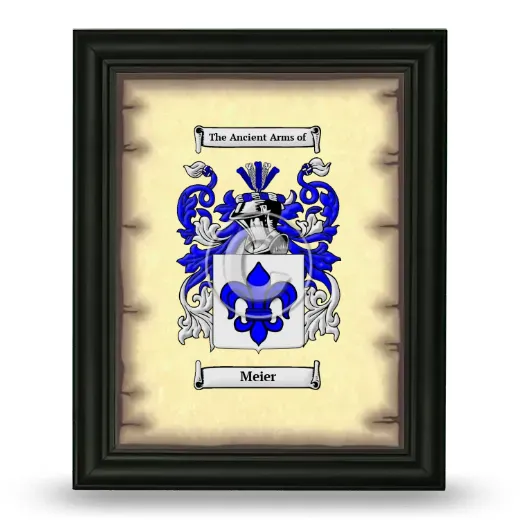 Meier Coat of Arms Framed - Black