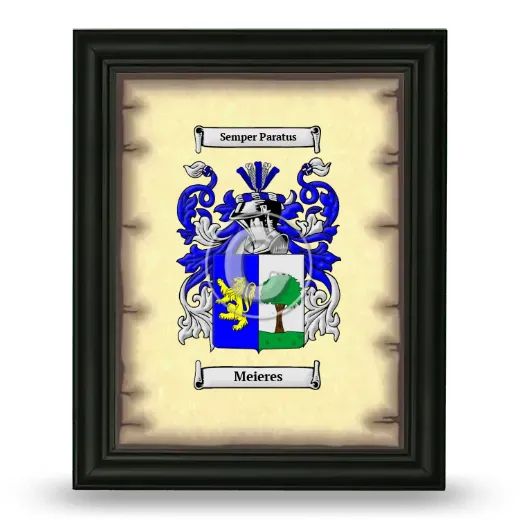 Meieres Coat of Arms Framed - Black