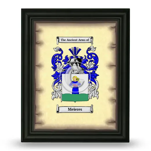 Meieres Coat of Arms Framed - Black