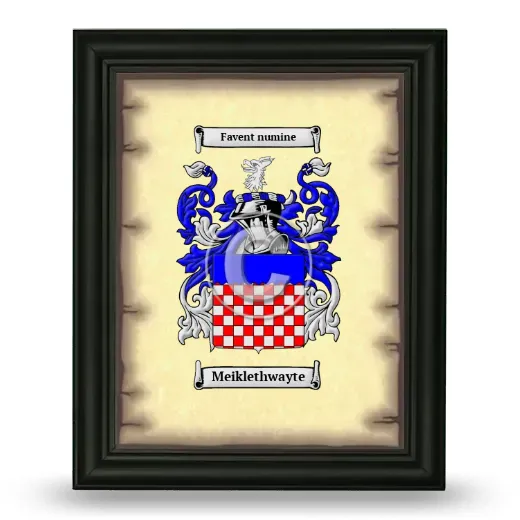 Meiklethwayte Coat of Arms Framed - Black
