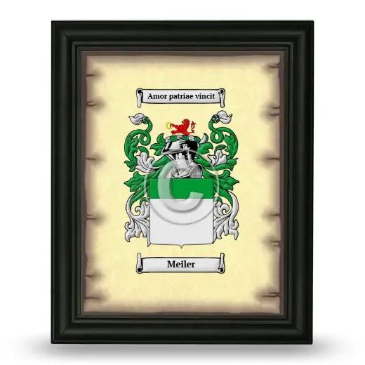 Meiler Coat of Arms Framed - Black