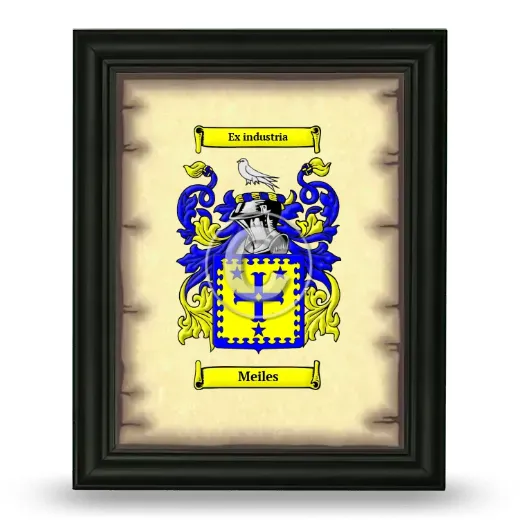 Meiles Coat of Arms Framed - Black