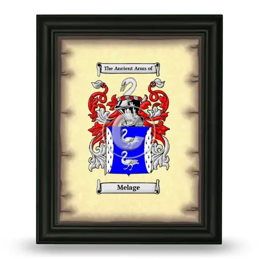 Melage Coat of Arms Framed - Black