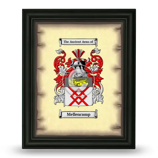 Mellencamp Coat of Arms Framed - Black