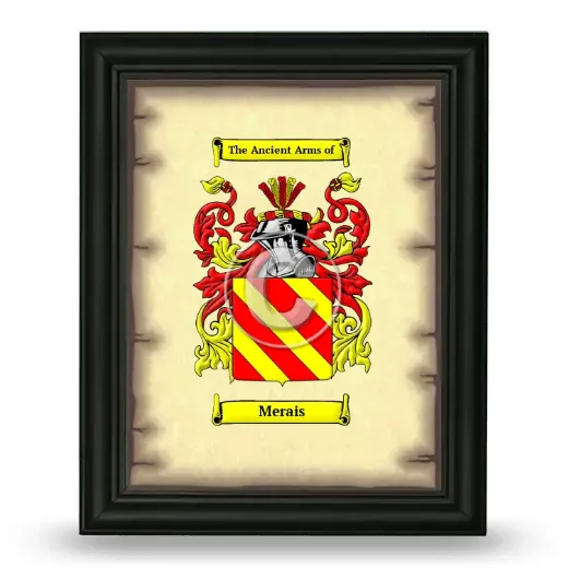Merais Coat of Arms Framed - Black