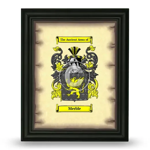 Merble Coat of Arms Framed - Black