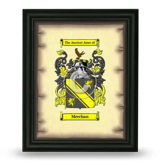 Merchan Coat of Arms Framed - Black
