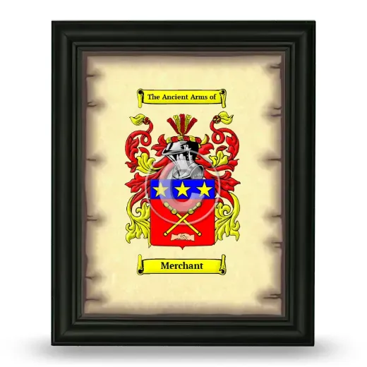 Merchant Coat of Arms Framed - Black