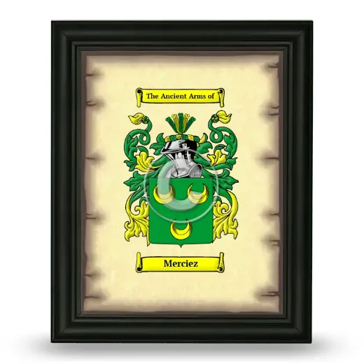 Merciez Coat of Arms Framed - Black