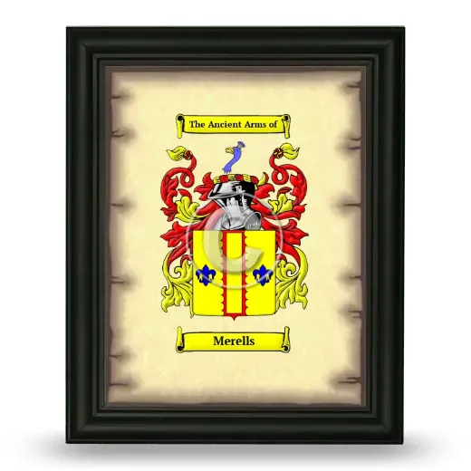 Merells Coat of Arms Framed - Black