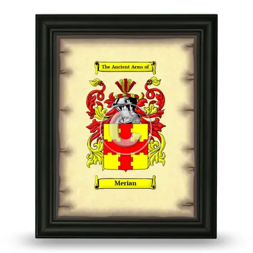 Merian Coat of Arms Framed - Black
