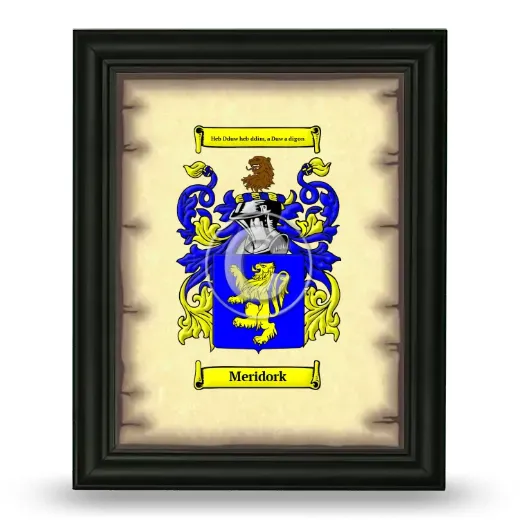 Meridork Coat of Arms Framed - Black