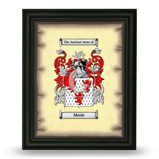 Merie Coat of Arms Framed - Black