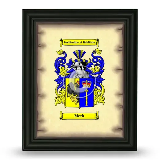 Merk Coat of Arms Framed - Black