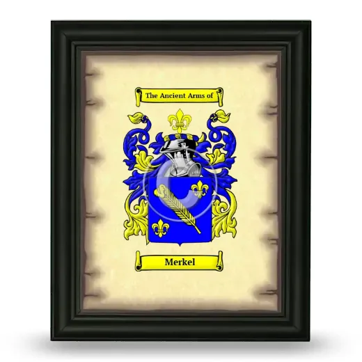 Merkel Coat of Arms Framed - Black