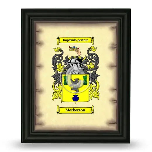 Merkerson Coat of Arms Framed - Black