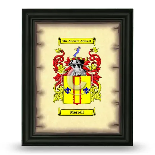Merrell Coat of Arms Framed - Black