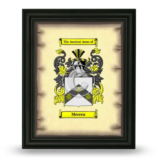 Merren Coat of Arms Framed - Black