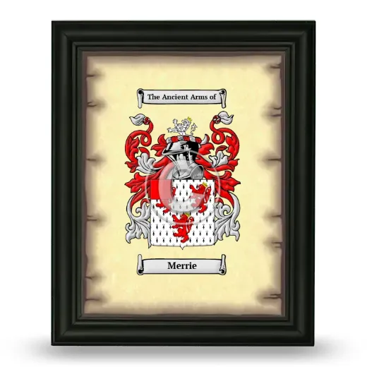 Merrie Coat of Arms Framed - Black