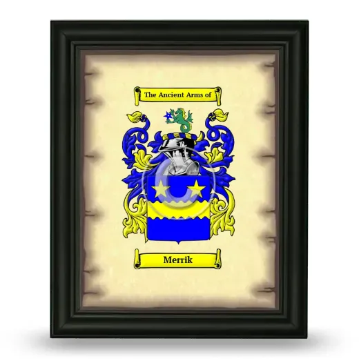 Merrik Coat of Arms Framed - Black