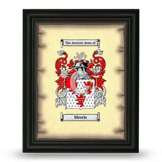 Merris Coat of Arms Framed - Black