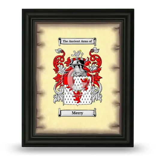 Merry Coat of Arms Framed - Black