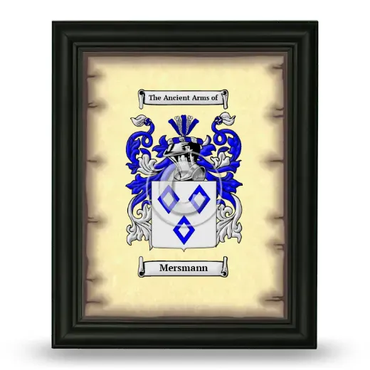 Mersmann Coat of Arms Framed - Black