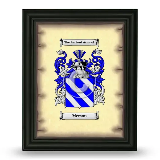 Merson Coat of Arms Framed - Black