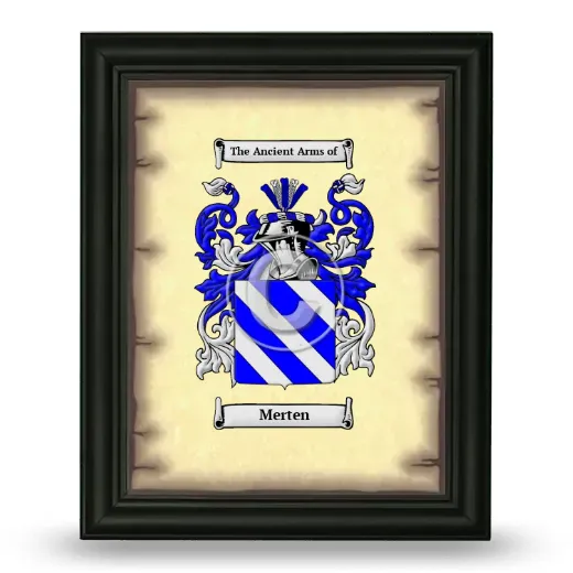 Merten Coat of Arms Framed - Black
