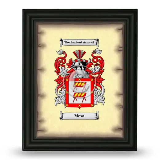 Mesa Coat of Arms Framed - Black